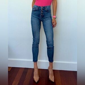 7 For All Mankind. High-Waisted Blue Denim Jeans. Size 25.